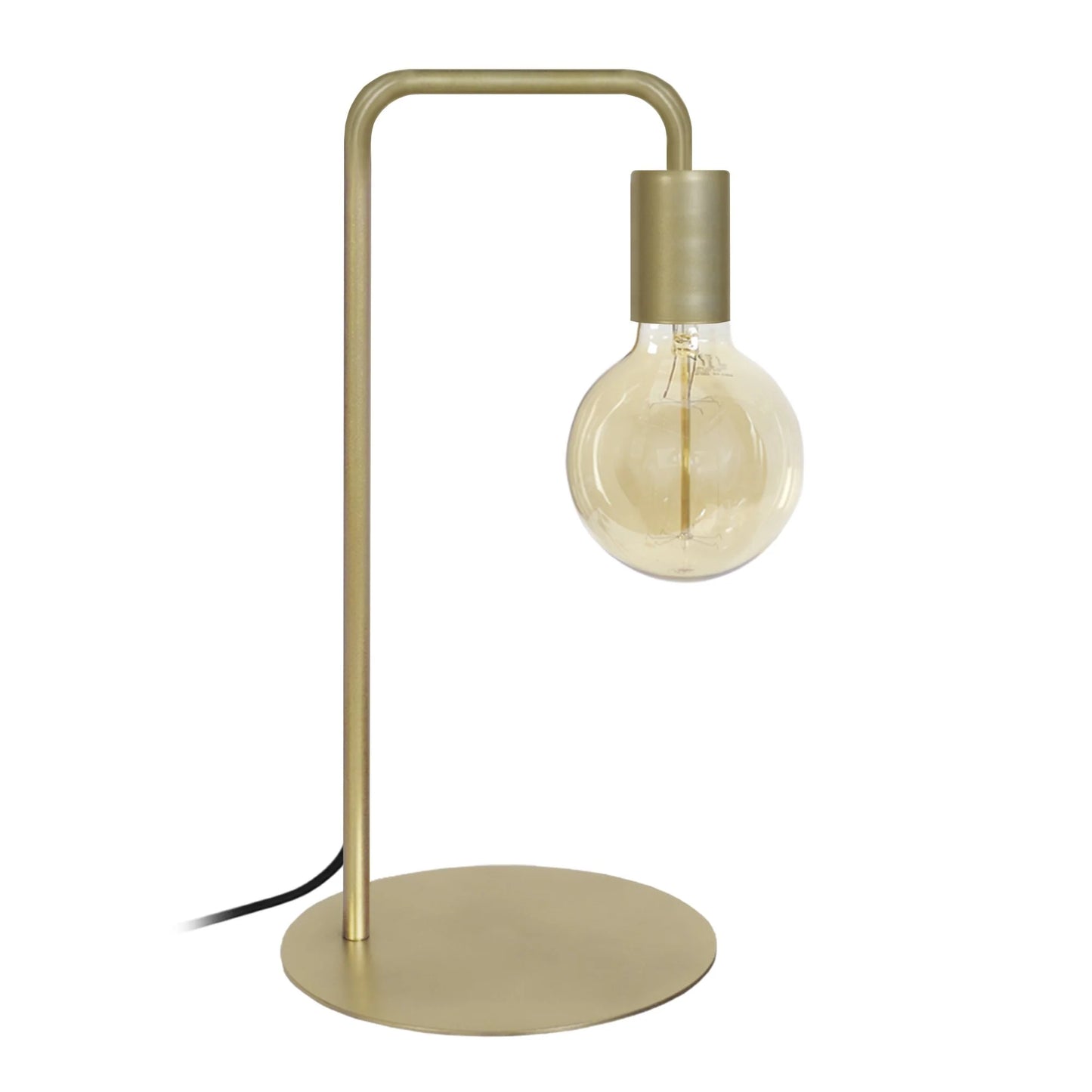 Une lampe de chevet vintage industrielle de couleur doré