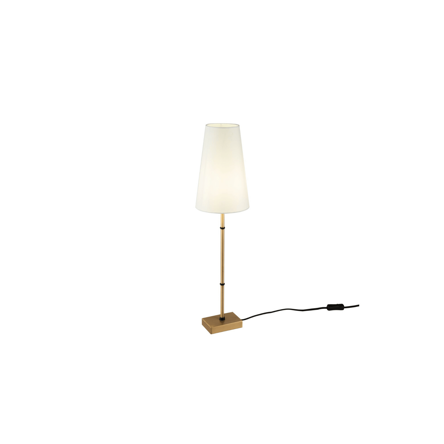 une lampe de chevet simple et classique en laiton doré
