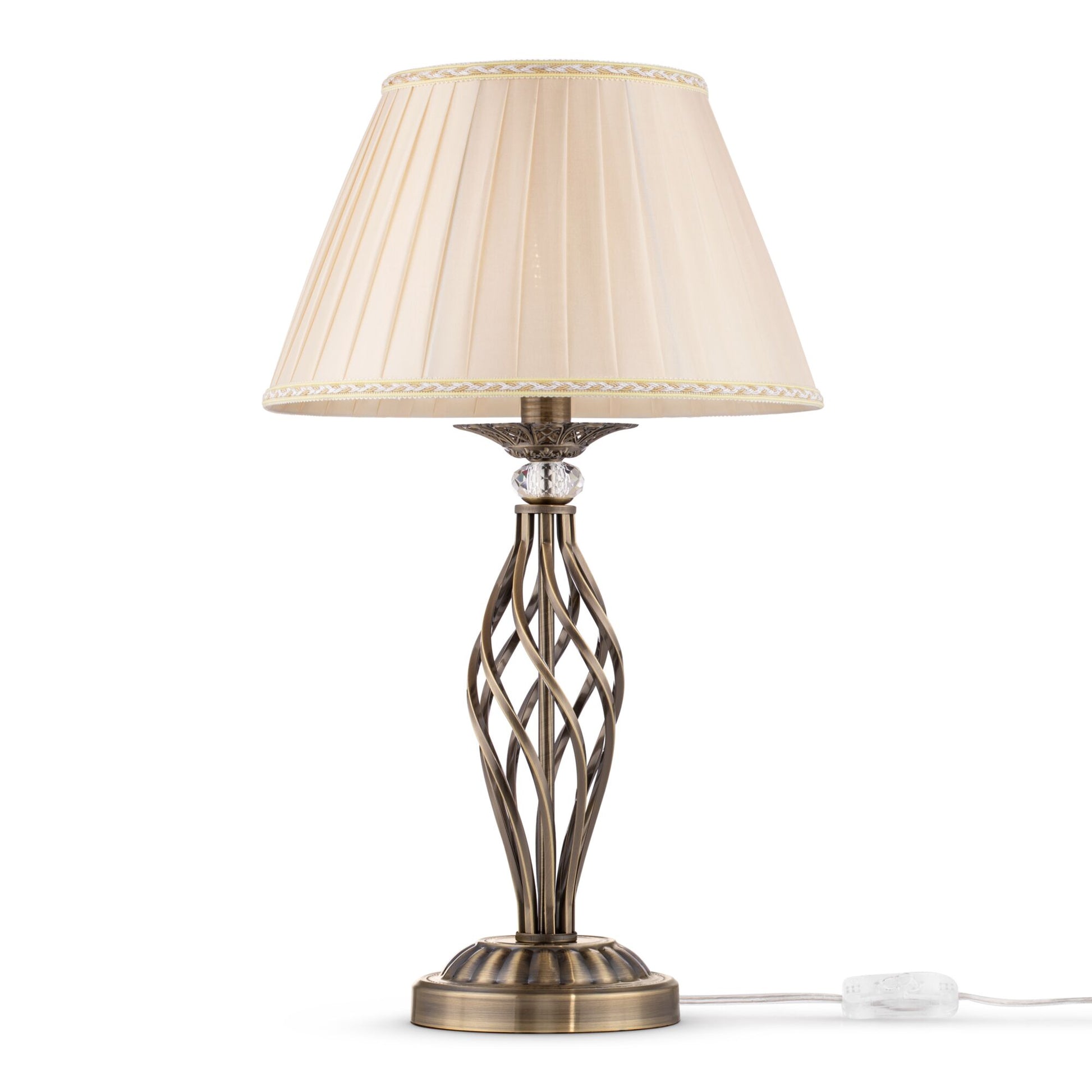 Une Lampe de Chevet en laiton avec un style Vintage à l'Ancienne.